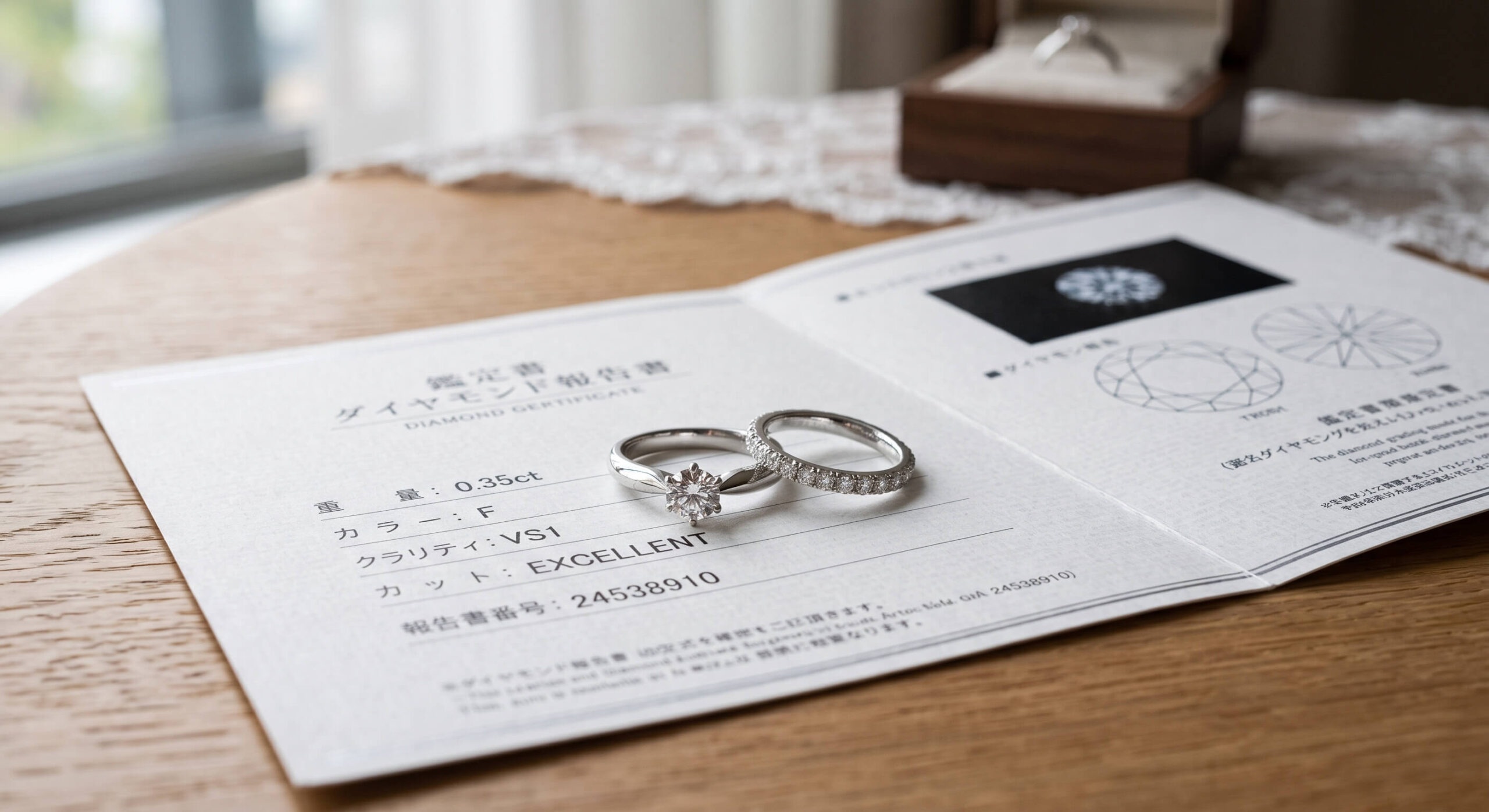 結婚指輪と保証書